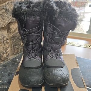 Women's Kamik Charcoal Fur-Lined Winter Boots